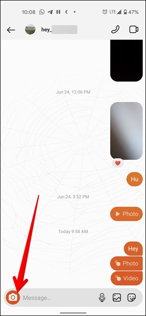 نحوه ارسال عکس یکبار مصرف در دایرکت اینستاگرام