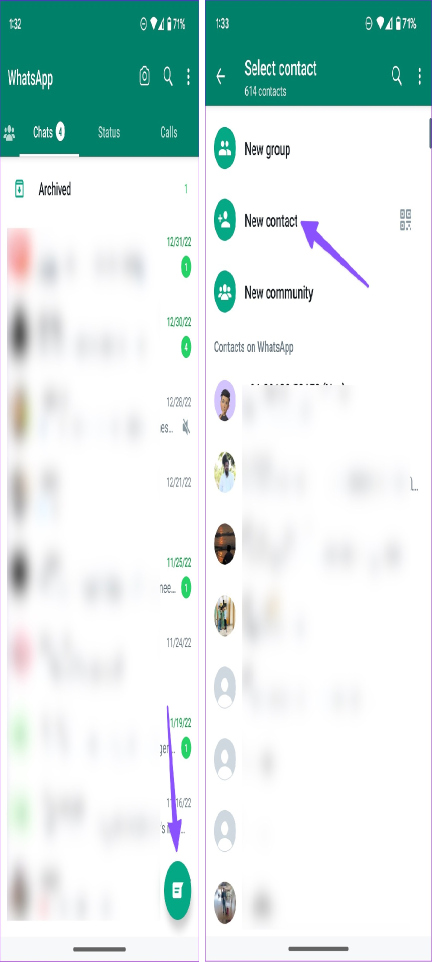 چگونه یک مخاطب جدید در WhatsApp4 اضافه کنیم