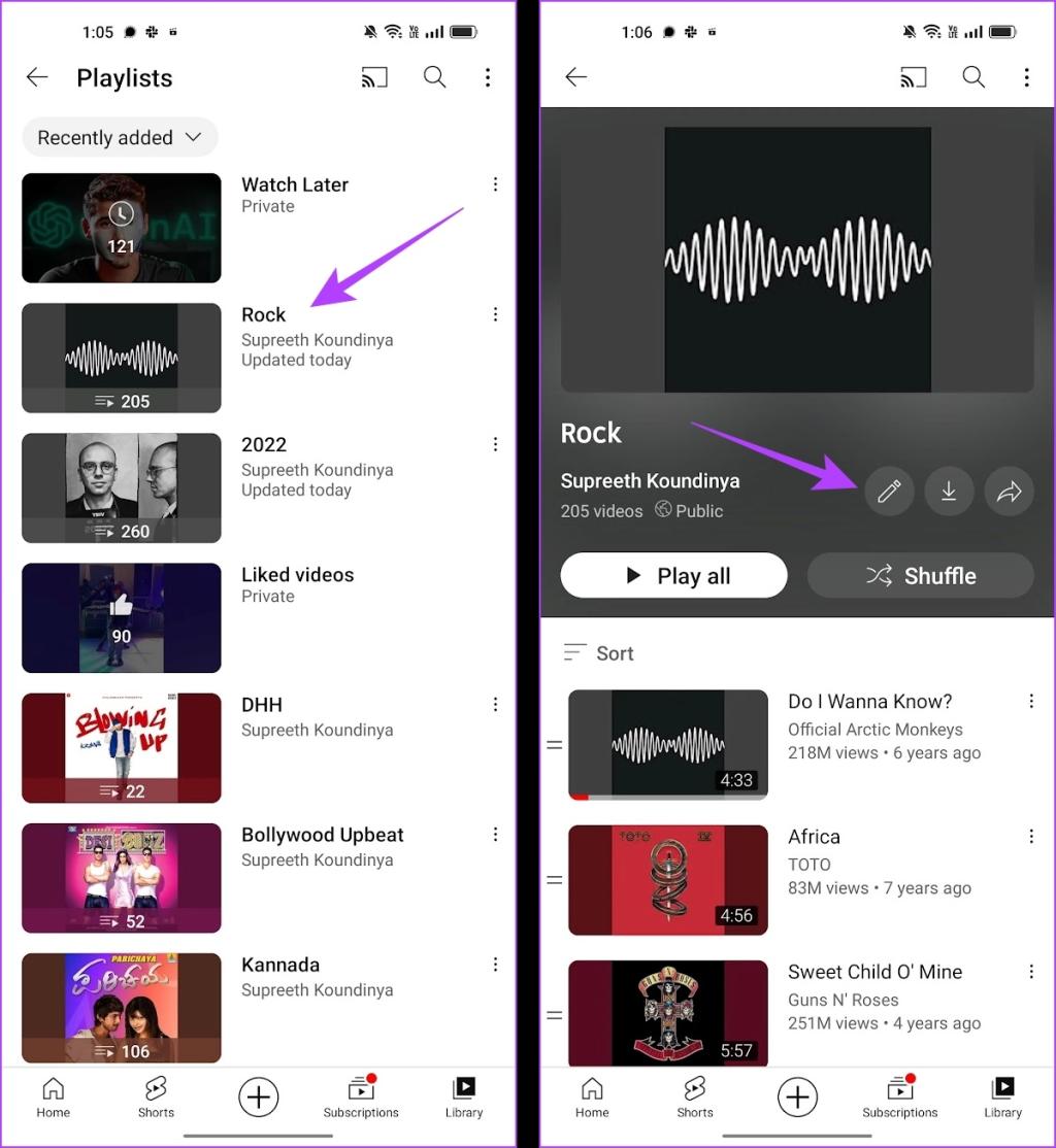 لیست پخش را در برنامه تلفن همراه YouTube خصوصی کنید