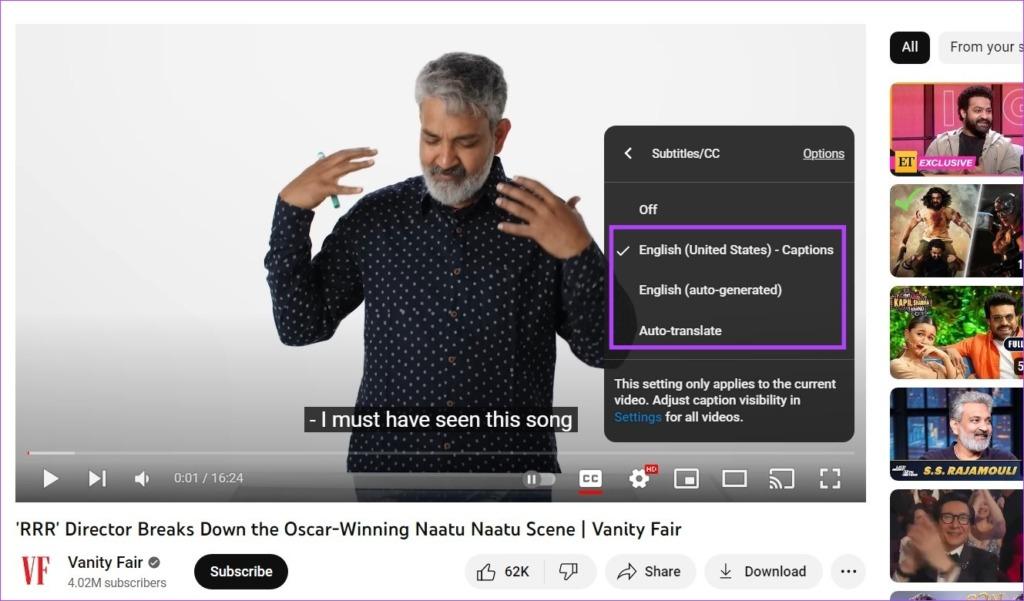 نحوه تغییر تنظیمات پیش فرض زیرنویس در YOUTUBE 4