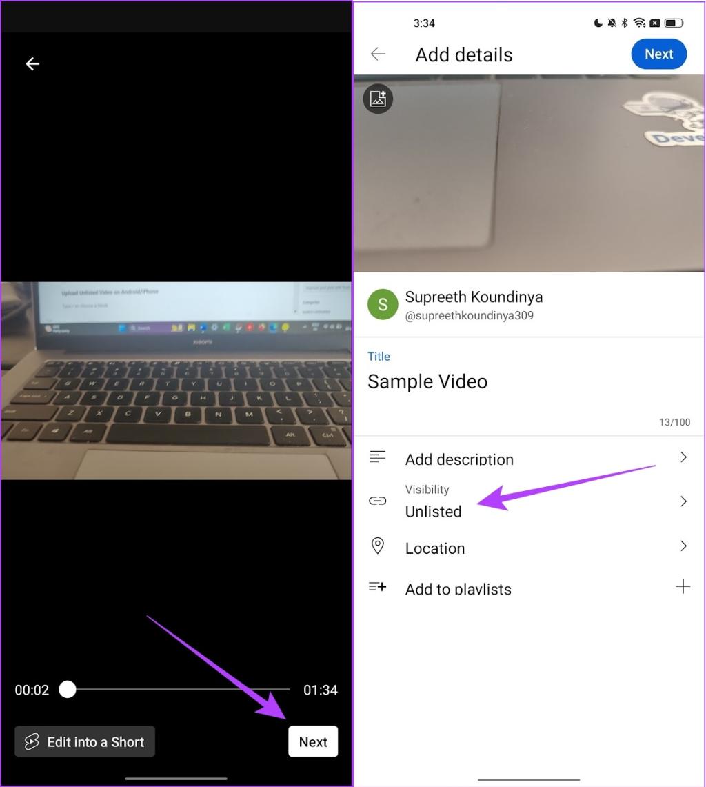 یک ویدیوی فهرست نشده را در برنامه YouTube در iPhone و Android آپلود کنید
