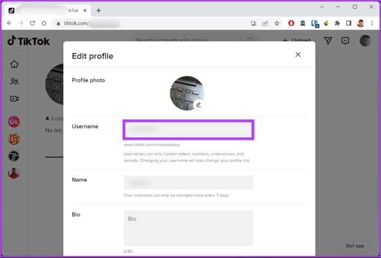 نحوه تغییر نام کاربری Tik Tok در رایانه شخصی یا موبایل