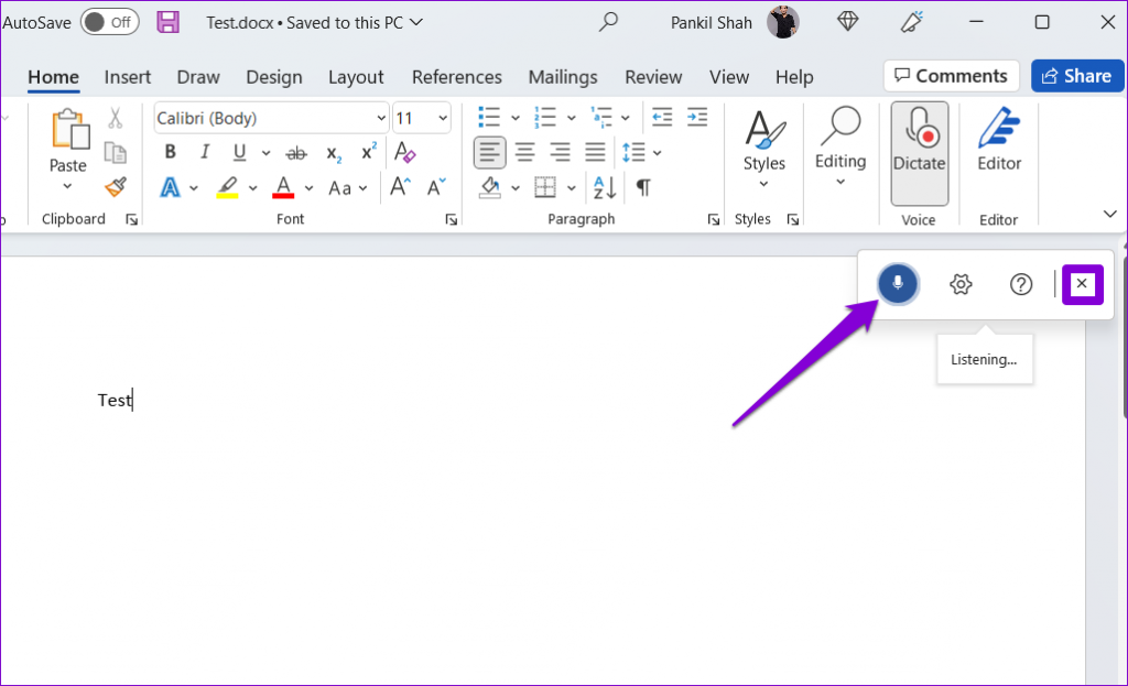 نحوه استفاده از ابزار دیکته در Microsoft Word برای PC یا Mac4