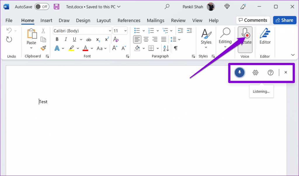نحوه استفاده از ابزار دیکته در Microsoft Word برای PC یا Mac2