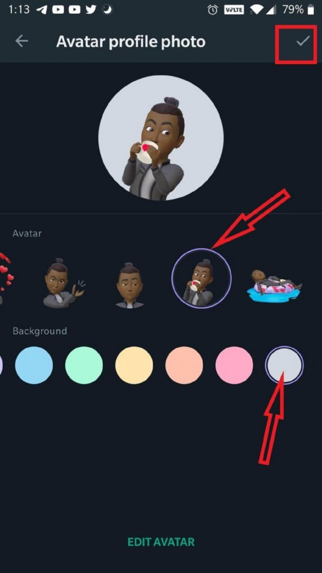 نحوه استفاده از آواتار واتس اپ به عنوان عکس پروفایل واتس اپ
