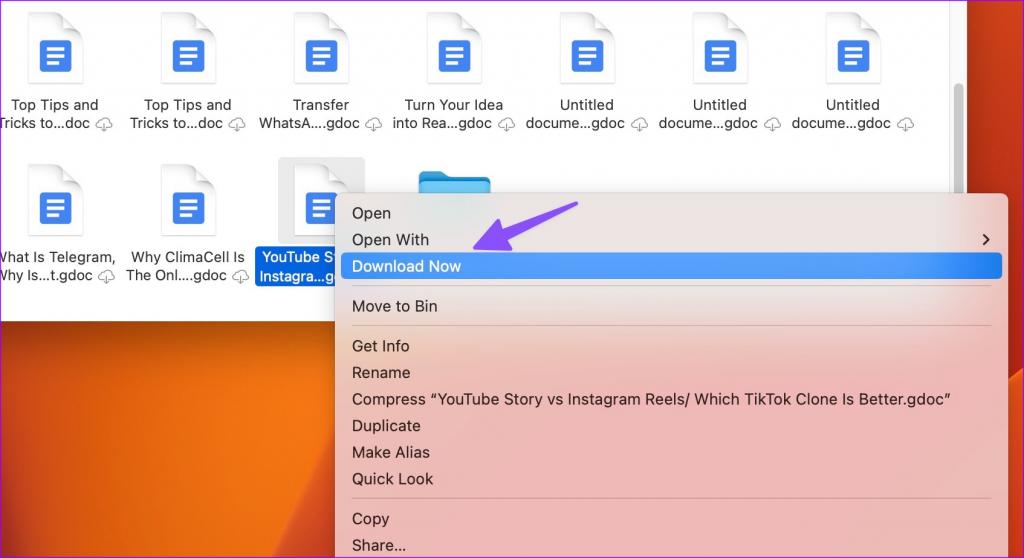 فایل های لازم را در GOOGLE DRIVE در مک آفلاین 2 ایجاد کنید
