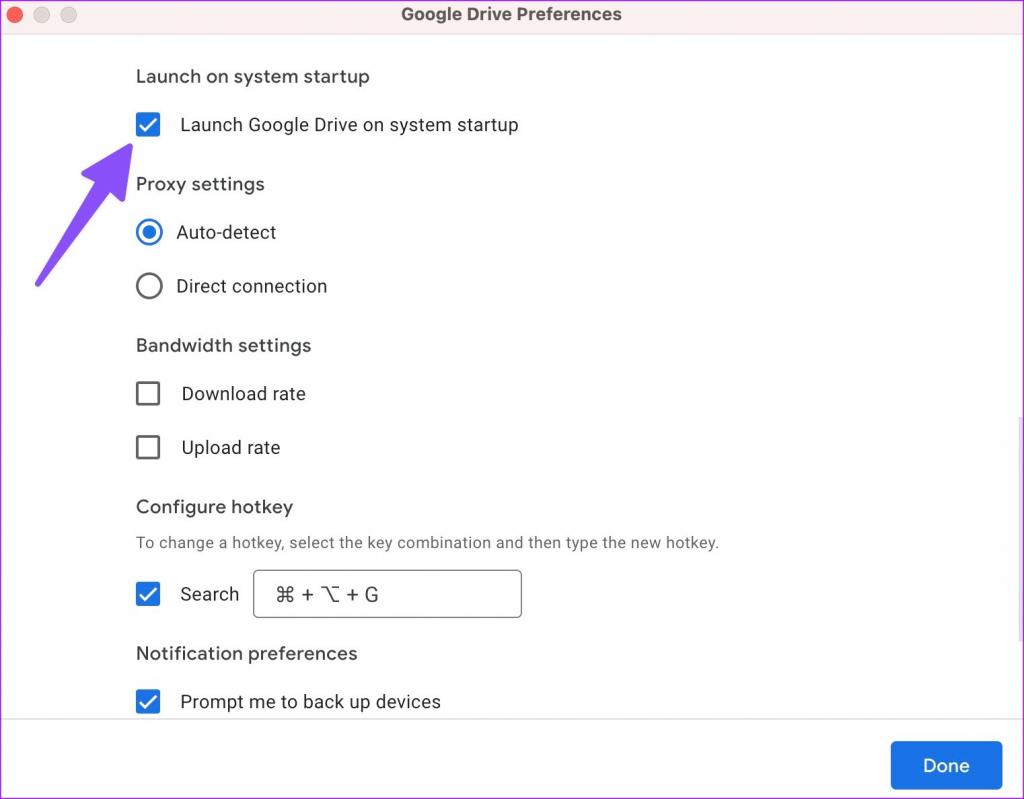 GOOGLE DRIVE را در MAC STARTUP2 راه اندازی کنید