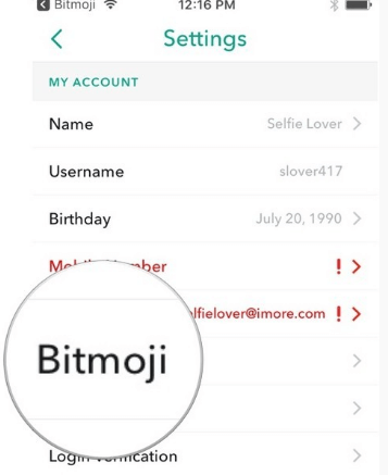 اکانت اسنپ چت را با Bitmoji 3 قطع کنید