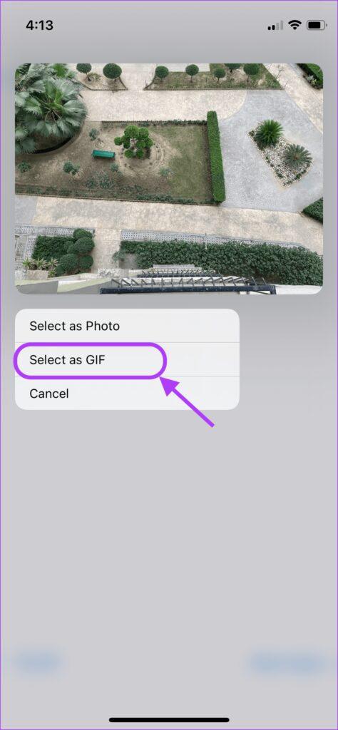 ارسال عکس زنده به عنوان GIF از WhatsApp 6