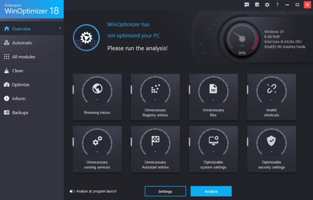  برنامهAshampoo WinOptimizer