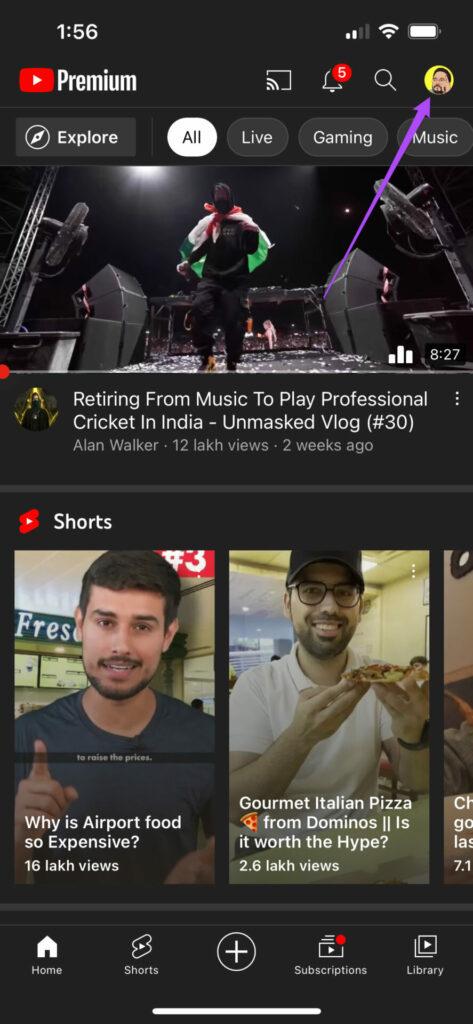 تصویر کوچک YOUTUBE را در آیفون خاموش کنید.  2