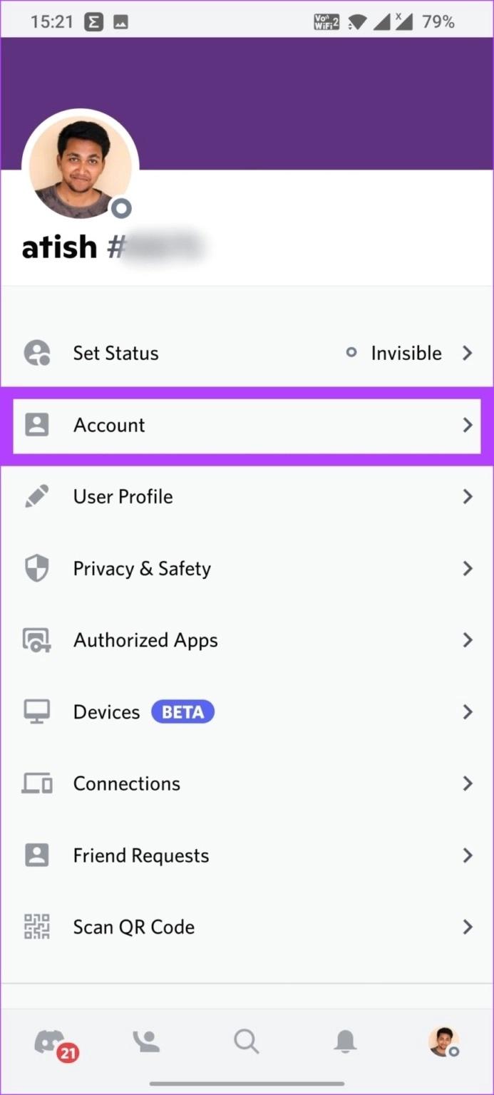 حساب DISCORD خود را غیرفعال کنید