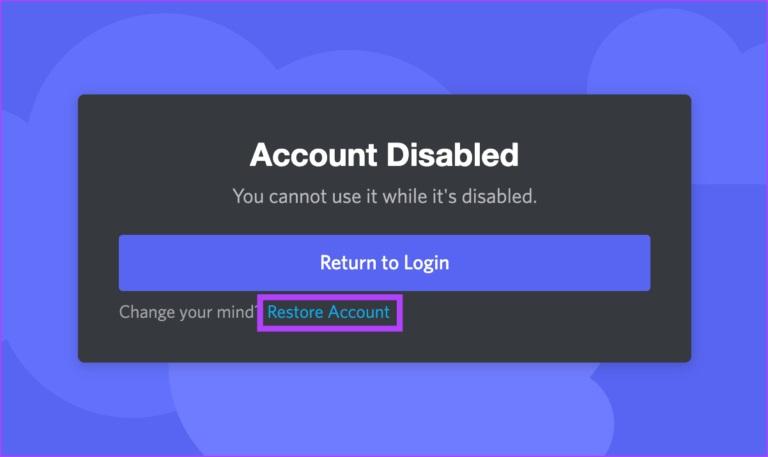 رد کردن بازیابی حساب