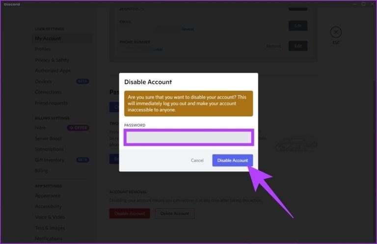 حساب DISCORD خود را غیرفعال کنید