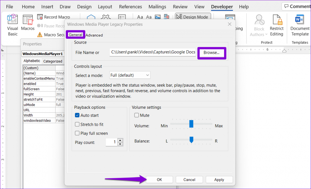 نحوه درج ویدیوی آفلاین در Microsoft Word 10