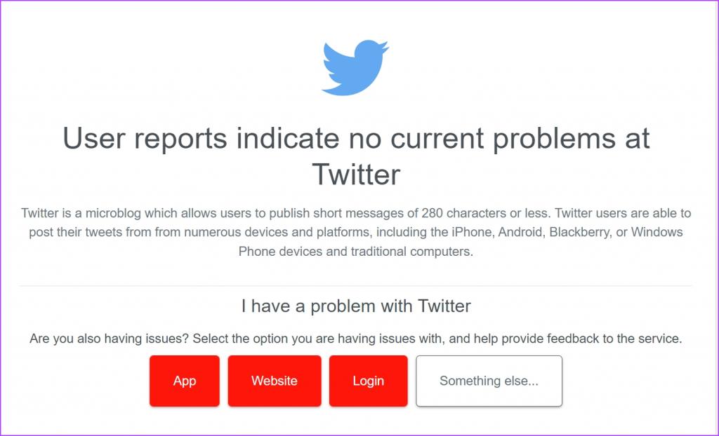   Проверете дали Twitter не работи