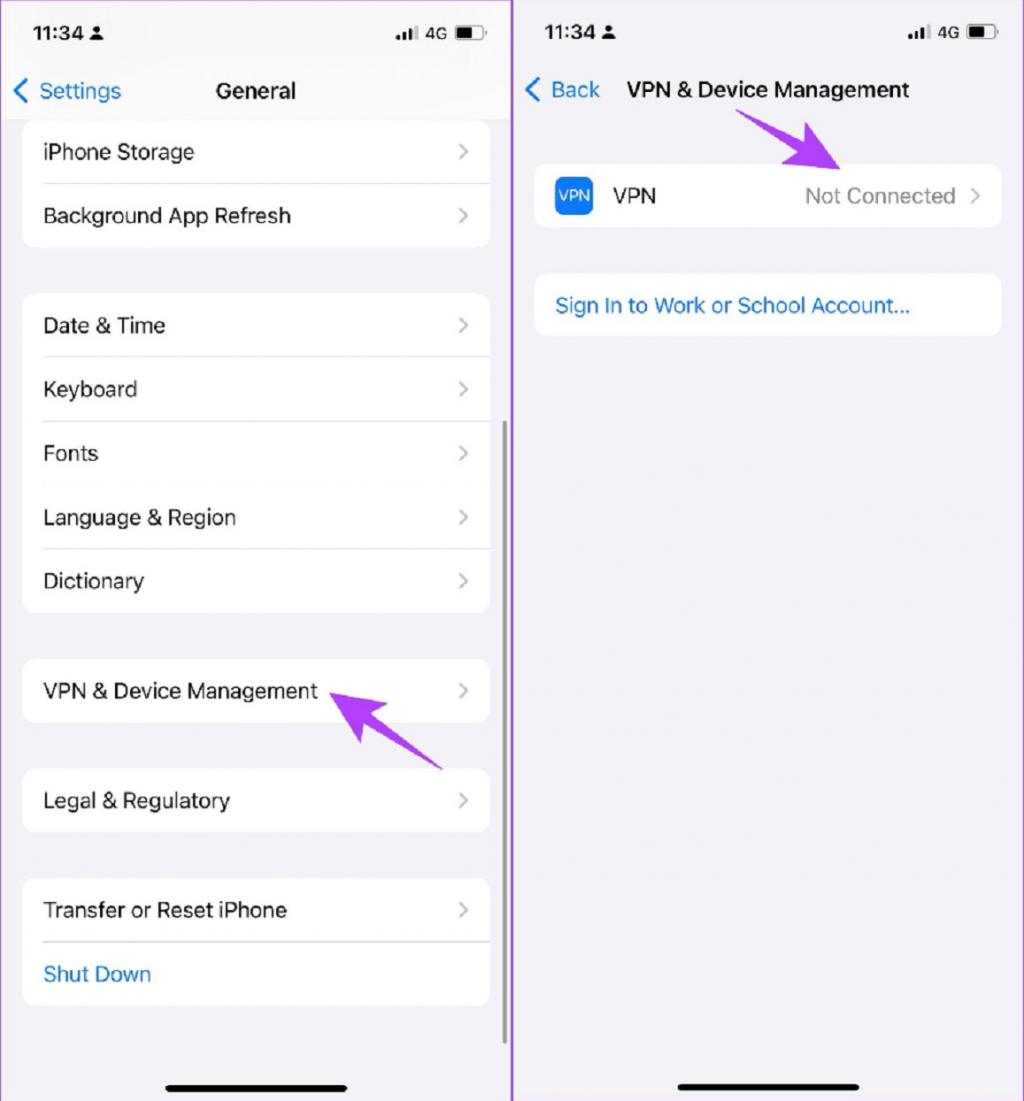 Изключете VPN: Изключете VPN на iPhone