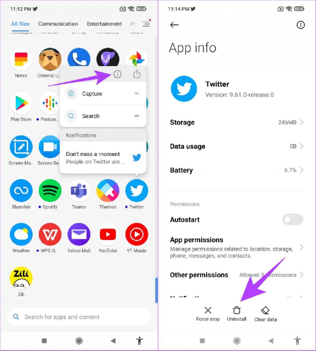   Преинсталиране на Twitter: Преинсталиране на Twitter на Android