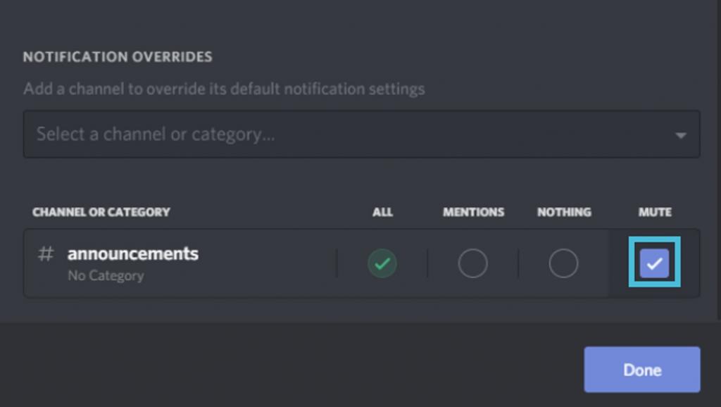 یک کانال Discord را نادیده بگیرید