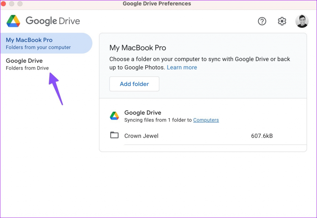 GOOGLE DRIVE را در Mac2 راه اندازی کنید