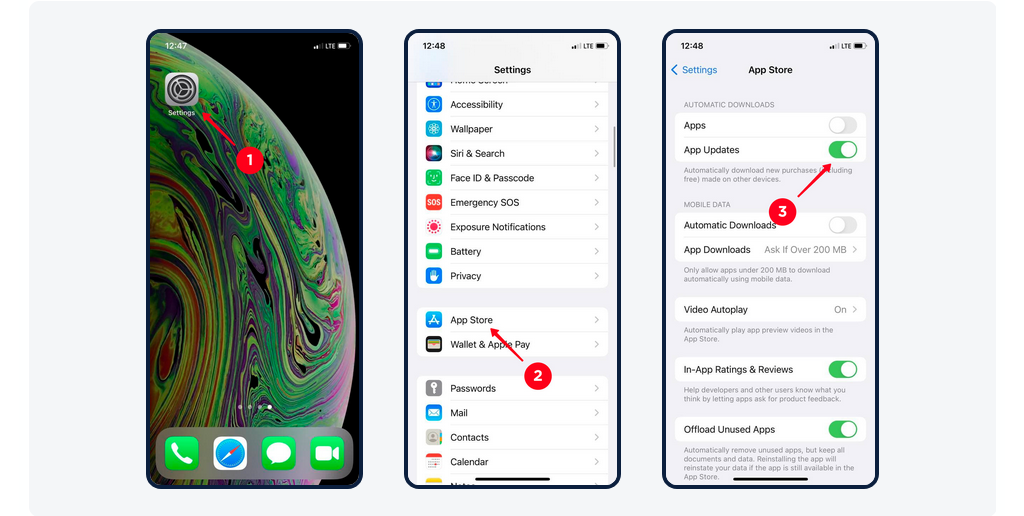 به روز رسانی خودکار اینستاگرام را در iPhone 1 تنظیم کنید