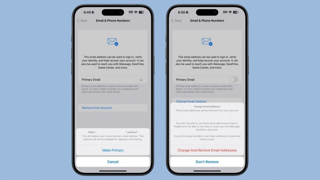 ایمیل حساب اصلی اپل را در آپدیت iOS 18.1 تغییر دهید