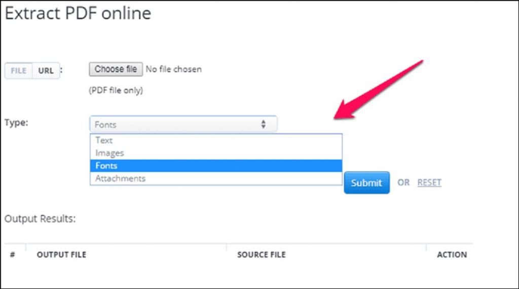 5 نرم افزار آنلاین برتر برای استخراج فونت از PDF: نرم افزار AConvert