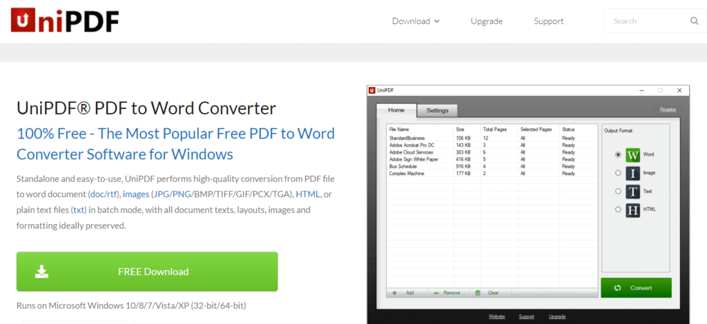 بهترین مبدل های PDF به Word: برنامه UniPDF
